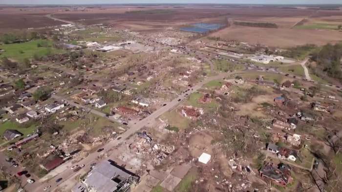 Schneise der Verwüstung: Tornado trifft Mississippi schwer