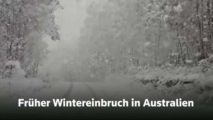 Schnee und Eis: Früher Wintereinbruch in Australien