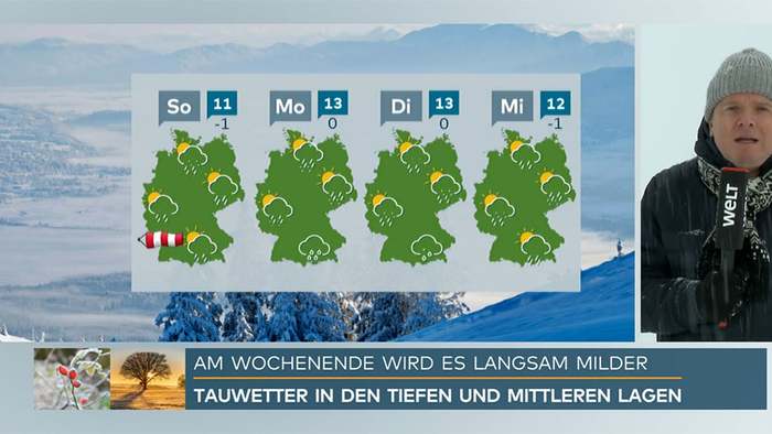 Regnerisches Tauwetter erfasst Deutschland am 2. Adventswochenende