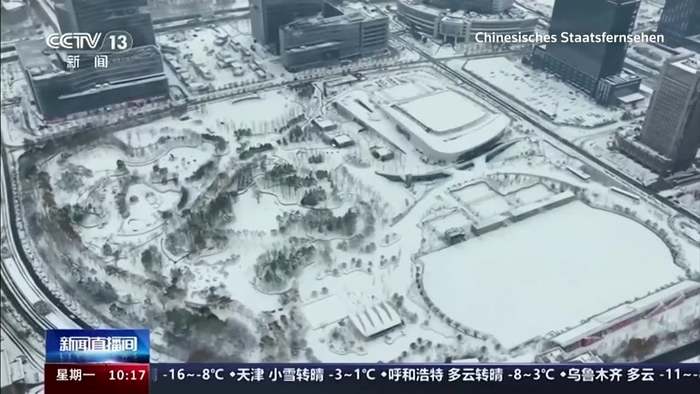 Wintereinbruch in China: Schulschließungen und Verkehrschaos