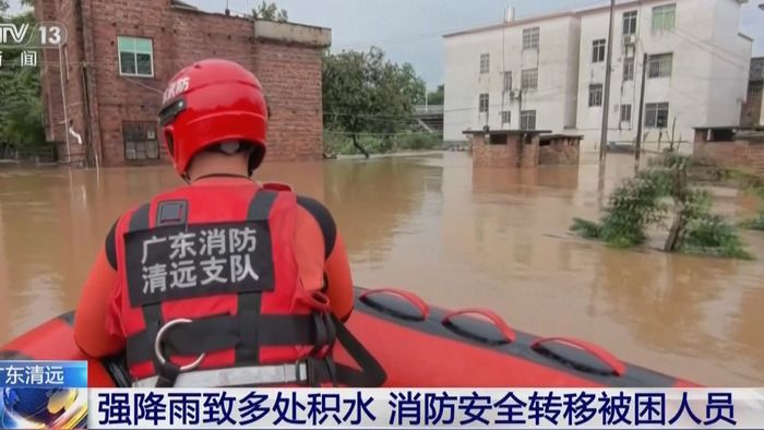 Städte unter Wasser: Überschwemmungen und Evakuierungen in Südchina