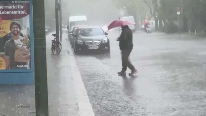 Unwetter in München: Heftiger Starkregen mit großem Hagel