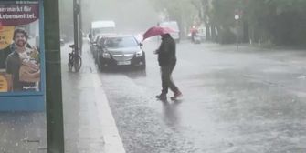 Unwetter in München: Heftiger Starkregen mit großem Hagel