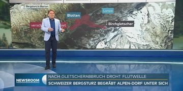 Gefahr im Lötschental: Nach Gletscherabbruch droht nun eine Flutwelle