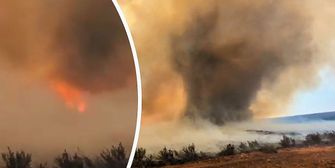 Gefährliches Naturphänomen: Feuertornado wütet bei Waldbrand in Spanien