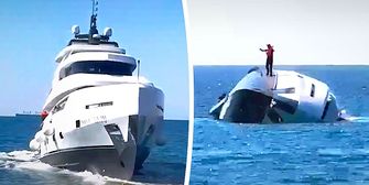 Ultrakurze Jungfernfahrt: Luxusyacht kentert nur Minuten nach Stapellauf