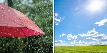 Im Norden fällt am Dienstag viel Regen, im Süden ist es dagegen sonnig.