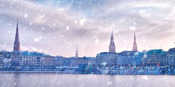 Auch in Hamburg wird es am Dreikönigstag wieder schneien.