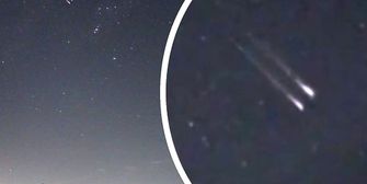 Doppelter Feuerball erleuchtet Spaniens Nachthimmel