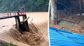 Autos versinken im Hochwasser: Sturzfluten reißen Brücken in Nordthailand weg