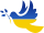 Taube in Ukraine Farben