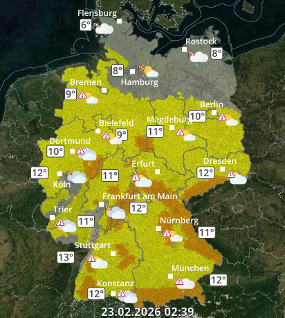 Zu den Unwetterwarnungen