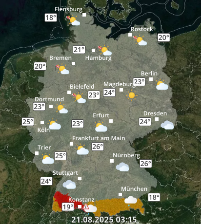 Zu den Unwetterwarnungen