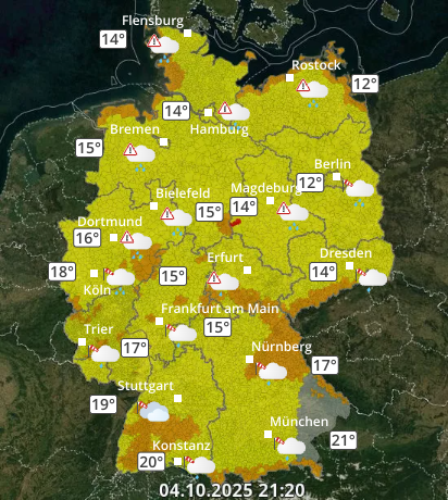 Zu den Unwetterwarnungen