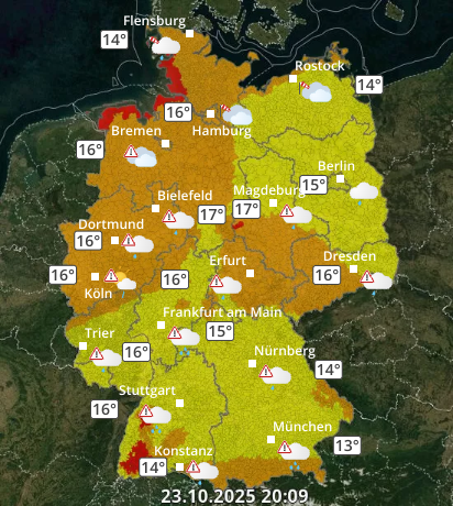 Zu den Unwetterwarnungen