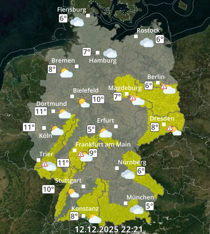 Zu den Unwetterwarnungen