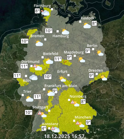 Zu den Unwetterwarnungen