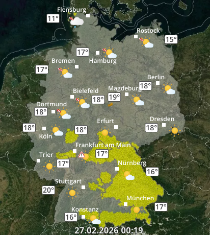 Zu den Unwetterwarnungen