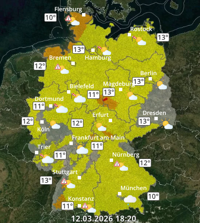 Zu den Unwetterwarnungen