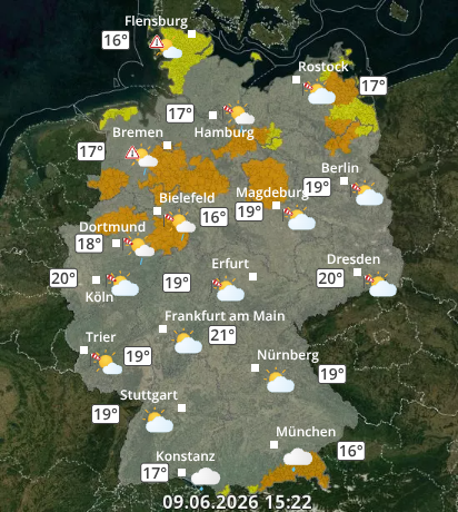 Zu den Unwetterwarnungen