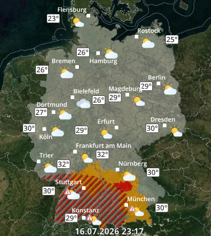 Zu den Unwetterwarnungen