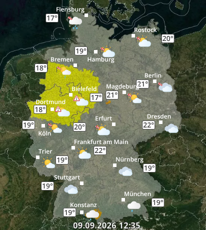 Zu den Unwetterwarnungen