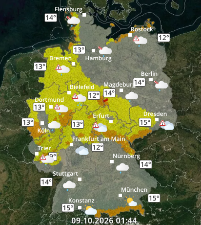 Zu den Unwetterwarnungen